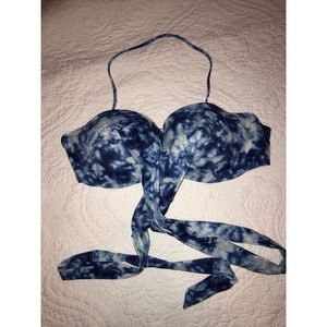 Victoria Secret Pink Blue and White Wrap Bikini